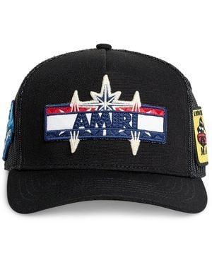 Amiri Station Patch Trucker Cap - Black