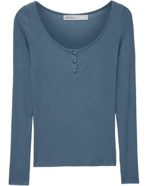 AllSaints Jules Henley T-Shirt - Blue