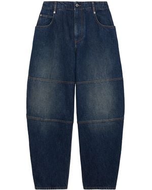Loewe Mid-Rise Barrel-Leg Jeans - Blue