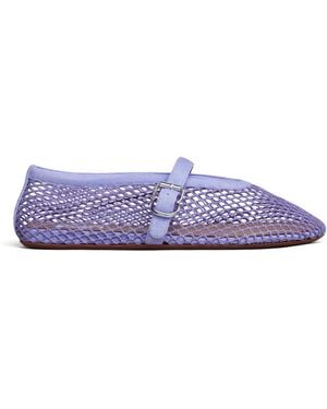 Alaïa Mesh Ballet Flats - Purple