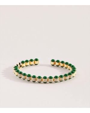 L'Atelier Nawbar And Diamond Atoms Bangle - Green