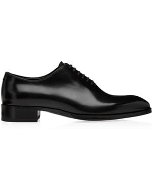 Tom Ford Burnished Leather Elkan Lace-Up Shoes - Black