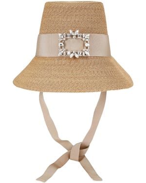 Roger Vivier Raffia Bucket Hat - Metallic