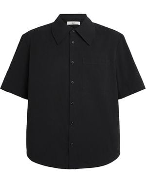 Séfr Cotton Waylon Short-Sleeve Shirt - Black