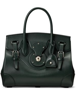 Ralph Lauren Leather Soft Ricky 27 Top-Handle Bag - Black