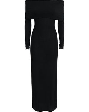 Skims Sheer Modal Off-The-Shoulder Maxi Dress - Black
