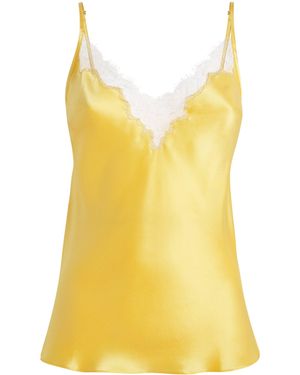 Gilda & Pearl Silk Secret Garden Camisole Top - Yellow