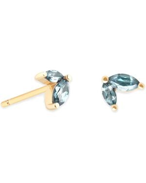 Astrid & Miyu And Alexandrite Marquise Stud Earrings - White