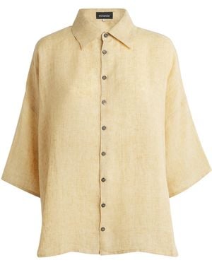 Eskandar Linen Relaxed Shirt - Natural