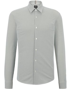 BOSS Patterned Shirt - Grey