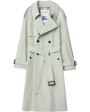 Burberry Cotton Canvas Fitzrovia Trench Coat - White