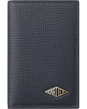 Cartier Leather Losange Bifold Card Holder - Blue