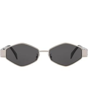 Celine Metal Triomphe Geometric Sunglasses - Grey