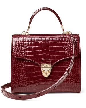Aspinal of London Leather Mayfair Top-Handle Bag - Red