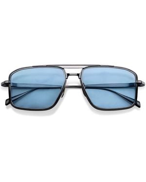 Jacques Marie Mage Titanium Earl Aviator Sunglasses - Blue