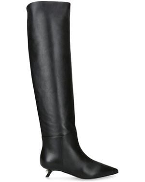ALEVI Leather Derby Knee-High Boots 35 - Black