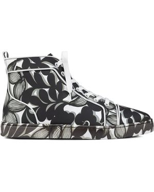 Christian Louboutin Louis Orlato Floral High-Top Trainers - Brown