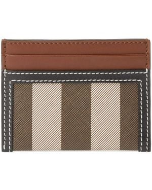 Burberry Check Card Holder - Brown