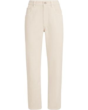 Brunello Cucinelli Garment-Dyed Straight Jeans - Natural