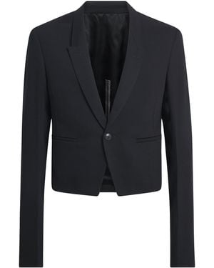 Rick Owens Virgin Wool Alice Blazer - Blue