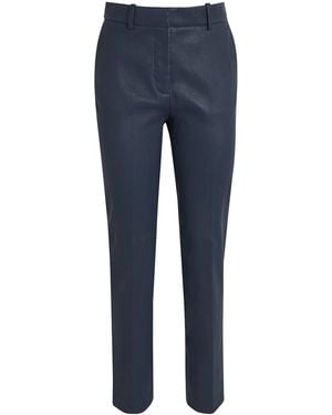 JOSEPH Coleman Leather Pants - Blue