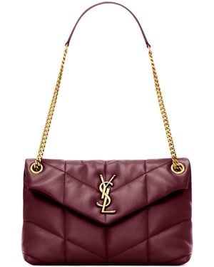 Saint Laurent Small Puffer Shoulder Bag - Purple