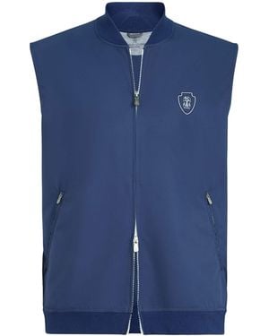 Brunello Cucinelli Water-Resistant Crest Gilet - Blue