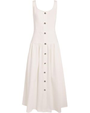 Adam Lippes Denim Cassie Midi Dress - White