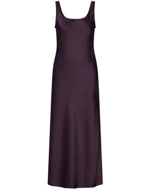 Marella Satin Midi Dress - Purple