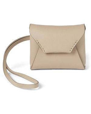 Brunello Cucinelli Leather Envelope Bag Charm - Natural