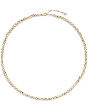 Monica Vinader Vermeil And Diamond Tennis Necklace - Metallic
