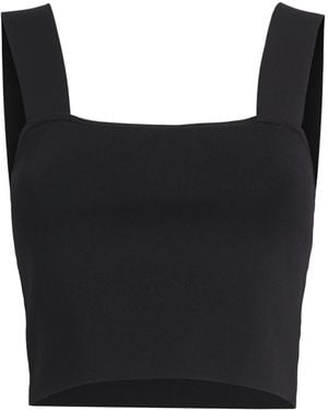 Maje Square-Neck Crop Top - Black