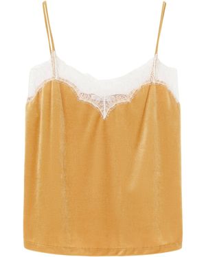 Marina Rinaldi Lace-Trim Cami Top - Natural