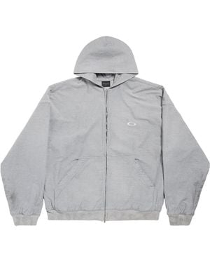 Balenciaga Cotton Trompe-L'Oeil Hoodie - Grey
