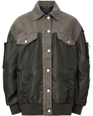 AllSaints Hybrid Verity Bomber Jacket - Grey