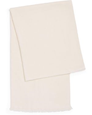 Harrods Wool Jacquard Scarf - White