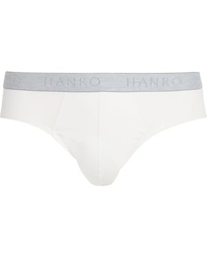 Hanro Cotton-Blend Essential Briefs - White