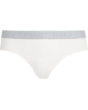 Hanro Cotton-Blend Essential Briefs - White