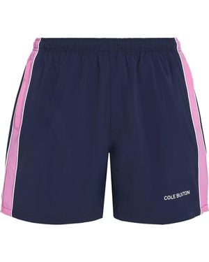 Cole Buxton Stripe Track Shorts - Blue