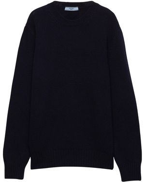 Prada Wool-Cashmere Sweatshirt - Blue