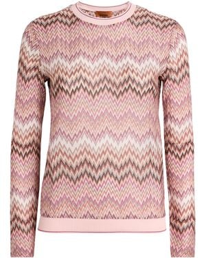 Missoni Zigzag Crew-Neck Jumper - Pink