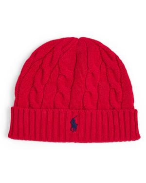 Polo Ralph Lauren Wool-Cashmere Beanie - Red