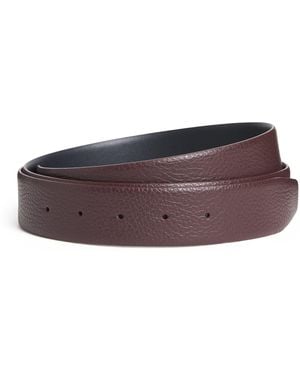 Giorgio Armani Leather Reversible Belt Strap - Purple
