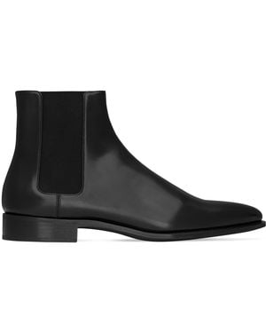 Saint Laurent Leather Adrien Chelsea Boots - Black