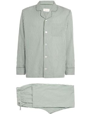 Harrods Cotton Stripe Pyjama Shirt - Grey