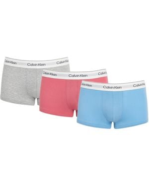 Calvin Klein Cotton Stretch Icon Trunks - Blue