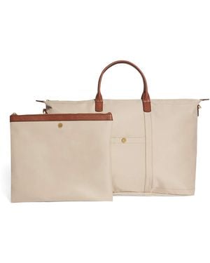 Harrods Nylon Overnight Tote Bag - Natural