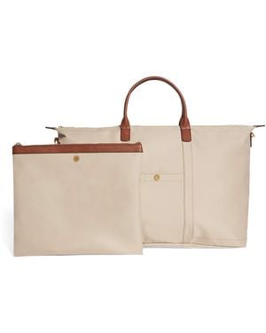 Harrods Nylon Overnight Tote Bag - Natural