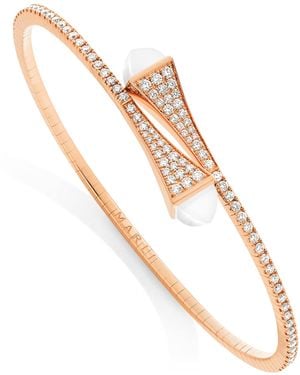Marli New York Midi, Diamond And Agate Cleo Slip-On Bracelet - White