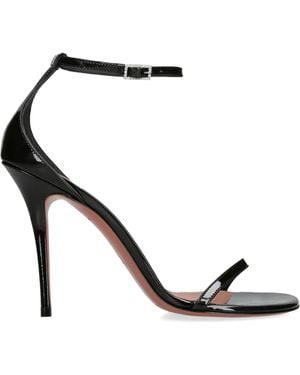 AMINA MUADDI Patent Leather Barbara Heeled Sandals 105 - Black
